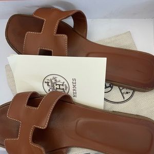 Hermes Oran sandals size 38